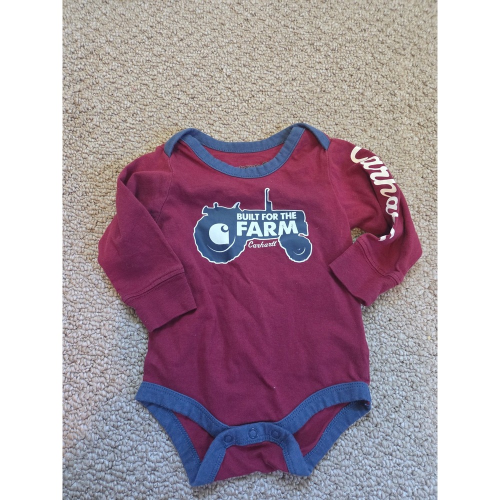 Carhartt Baby Boys Long Sleeve Bodysuit Built for the Farm 3 mos